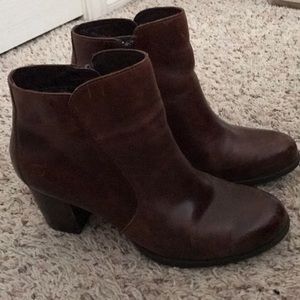 Born Alter cognac ankle booties